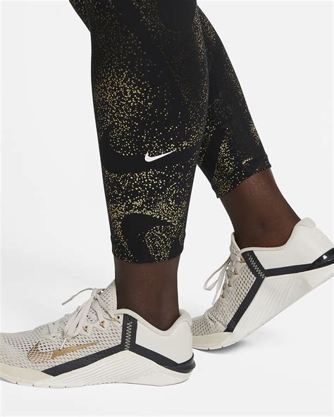 Nike One Womens Mid Rise Printed Leggings Plus Size