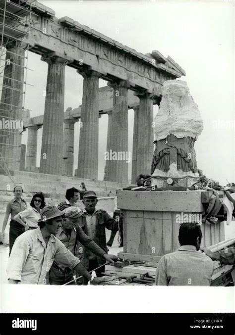 Oct 10 1979 Moving A Statue From The Akropolis For Restauration And