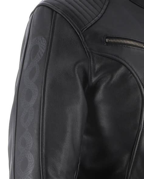 Blouson Femme Helstons Vip Re Cuir Rag Noir