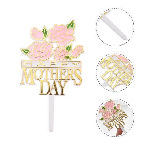 Mother S Day Card Floral Birthday Happy Mothers Topper Cake Ornament