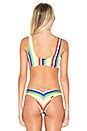 Kendall Kylie X Revolve Tie Front Bikini Top In Rainbow Stripe Revolve