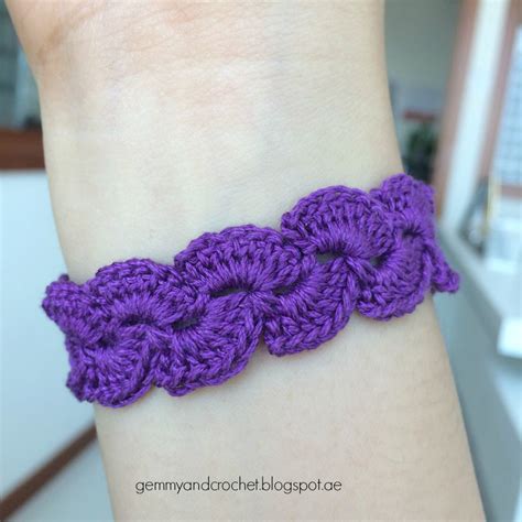 All About Crochet Free Pattern Lace Scallop Crochet Bracelet