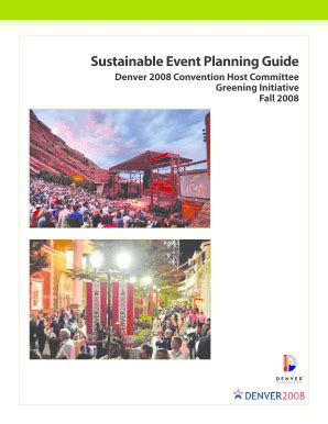 Fillable Online Sustainable Event Planning Guide Fax Email Print