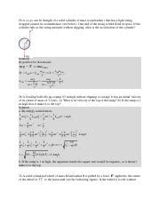 Chapter Homework Pdf A Yo Yo Can Be Thought Of A Solid Cylinder