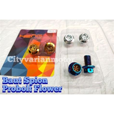 BAUT TUTUP LUBANG SPION BAUT PROBOLT FLOWER HENG STAINLESS HONDA YAMAHA