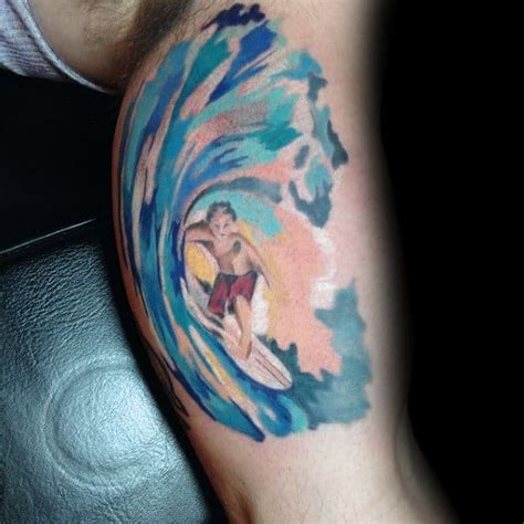 Surf Tattoos For Men Oceanic Design Ideas