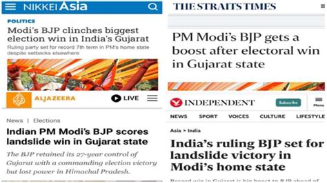 Gujarat Polls Bjps Historic Win In Pm Modis Home Turf Grabs