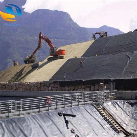 PE Film 0 5mm0 75mm HDPE Geomembrane Installation Chemical Plant