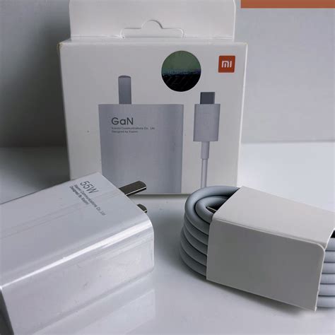 สายชารจเรว Xiaomi 55W GaN สายชารจ 6A Type C หวชารจ Redmi Adapter