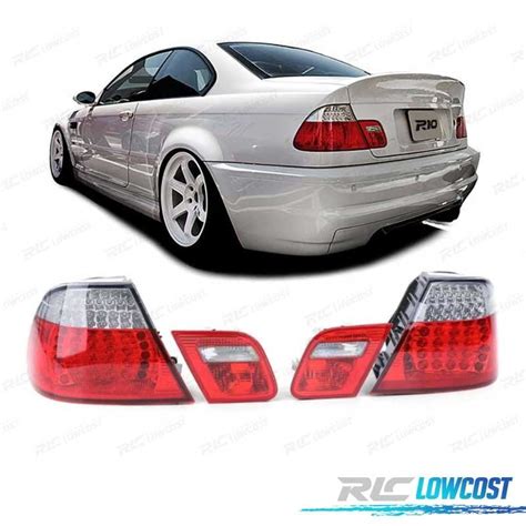 Pilotos Led Para Bmw Serie E Coupe Rojo Cristal