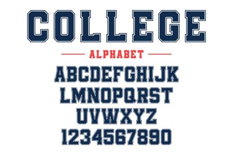 College Font Vector Images Over 7600