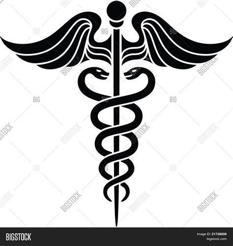 Caduceus Symbol Vector & Photo (Free Trial) | Bigstock