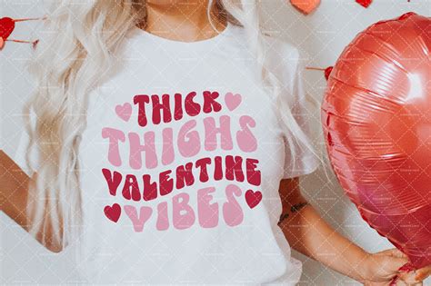 Thick Thighs Valentine Vibes SVG Graphic By NixDigitalStudio Creative