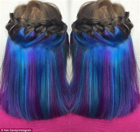 Women Show Off Their Hidden Secret Rainbow Hair Colour On Social