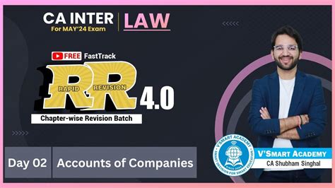 9A Accounts Of Companies Revision CA Inter Law CA Shubham Singhal AIR