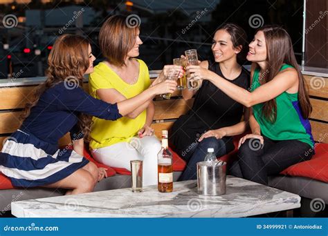 Girls night out stock image. Image of drinks, adult, cheers - 34999921