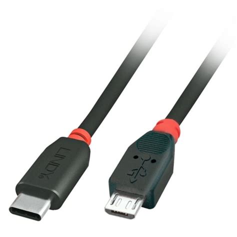 0 5m Usb 2 0 Cable Type C Male To Micro B Male Black Reviews And Customer Ratings