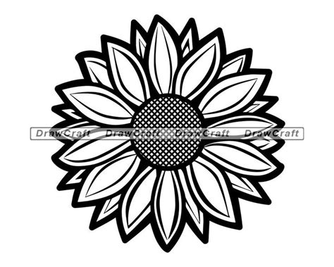 Sunflower 7 Svg Sunflower Svg Sunflower Cut Files Sunflower Files