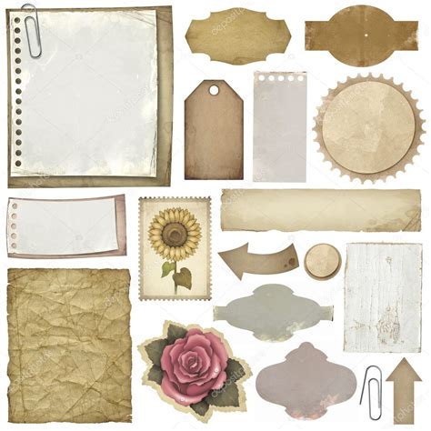 Set of vintage labels and papers — Stock Photo © Sashsmir #11555659