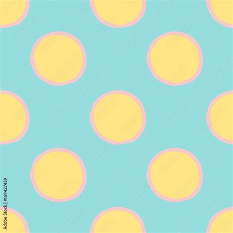 Yellow And Blue Polka Dot Background