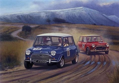 Competition Minis Classic Mini Cooper Rally Greetings Card