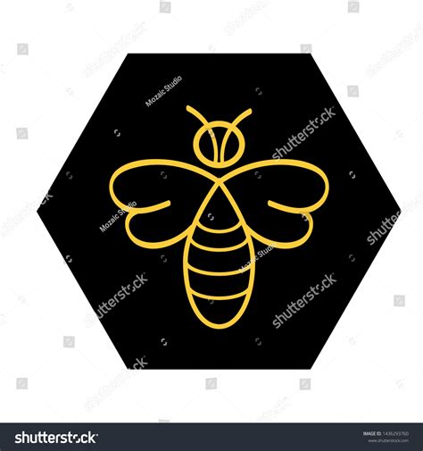 Bee Animal Icon Honey Flying Bee Stock Vector Royalty Free 1436293760