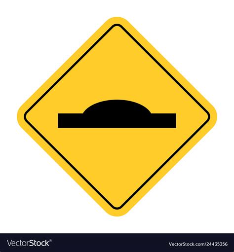 Bump traffic sign Royalty Free Vector Image - VectorStock