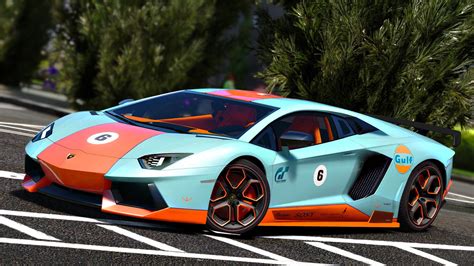 Lamborghini Aventador LP700 4 Gulf AddOn GTA5 Mods