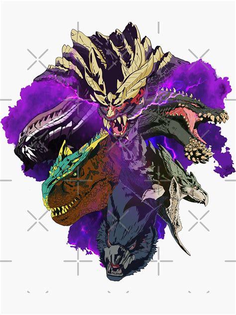 Monster Hunter Collage 2 Sticker For Sale By Fantasyhaze Redbubble