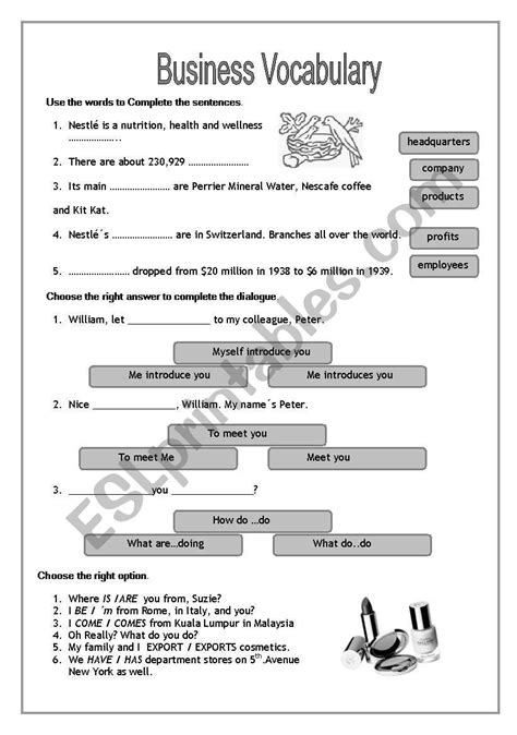 Business Vocabulary Esl Worksheet By Miss Del Hot Sex Picture