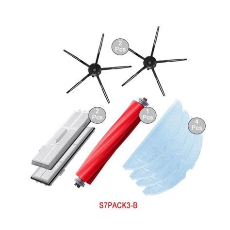 S Pack B Roborock S Accessoires D Origine Pour Filtre Hepa Brosse