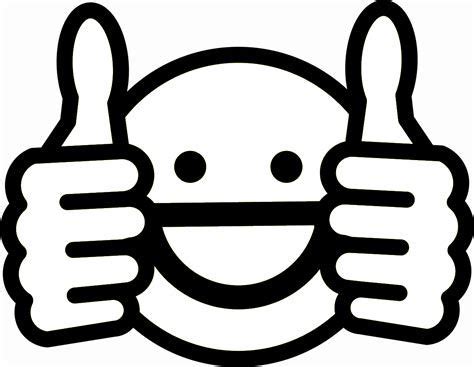 Thumbs Up Emoji Clipart Black And White - Download Free Mock-up