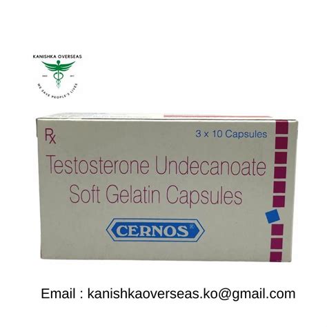 Testosterone 40mg Cernos Soft Gelatin Capsule 3x10 Tablets At Rs 160