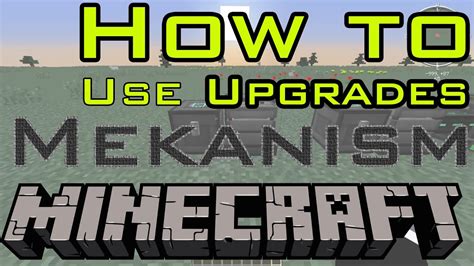 How To Utilize Upgrades With Mekanism Minecraft Youtube