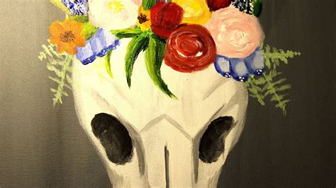 Crowned Skull Life Through Death Series Speedtime Lapse Painting