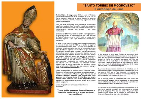 Art Santo Toribio De Mogrovejo Ppt