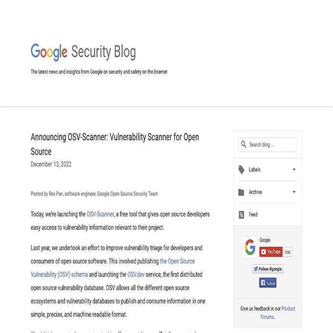 Google Osv Scanner