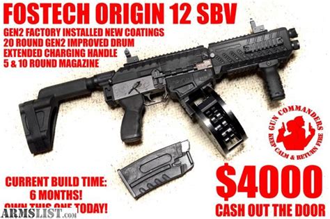 Armslist For Sale Fostech Origin 12 Sbv All Factory Upgrades 20