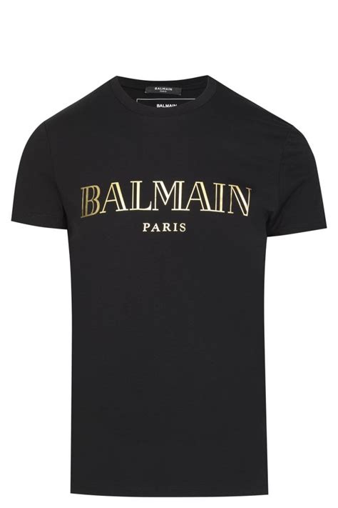 Balmain Balmain Paris Metallic Logo T Shirt Clothing From Circle