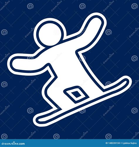 Icono De La Snowboard Ejemplo Del Vector Ilustración del Vector