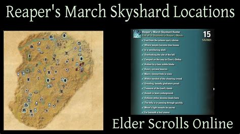 Reaper S March Skyshard Locations [elder Scrolls Online] Eso Youtube