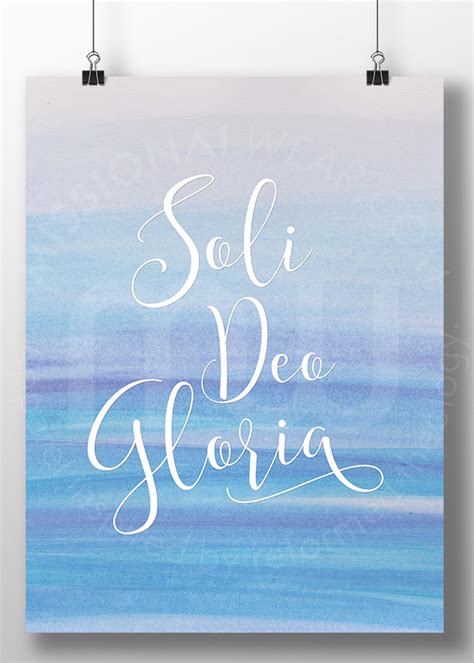 Soli Deo Gloria Poster Print Missional Wear