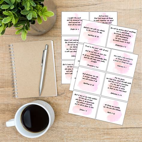 Printable Prayer Cards, Bible Scripture Cards Digital Download, Bible ...