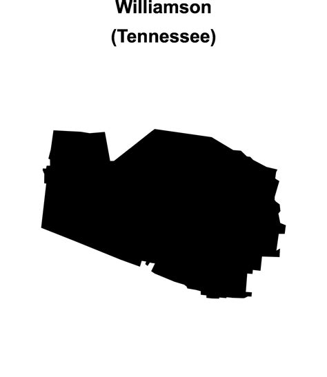 Williamson County, Tennessee blank outline map 47450113 Vector Art at