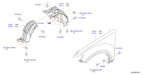 Infiniti Qx Fender Liner Extension Right Front Cg