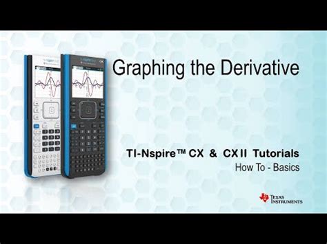 How To Graph The Derivative Of A Function With TI Nspire CX And CX CAS