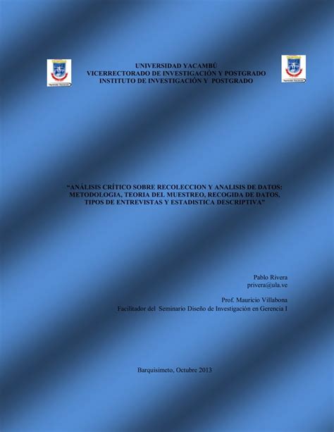 Analisis Critico Actividad Dise O Investigacion I Pdf