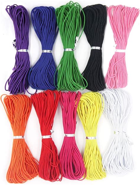 Elastic Cord Coloured Elastic String Cord 10 Colors Bracelet String Stretchy For Necklace