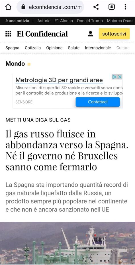 Siciliano Ergo Sum On Twitter Il Gas Russo Gnl Fluisce In