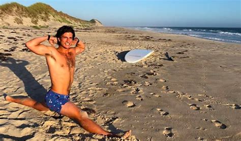 JFK S Hunky Grandson Shirtless On The Beach Doing A Split